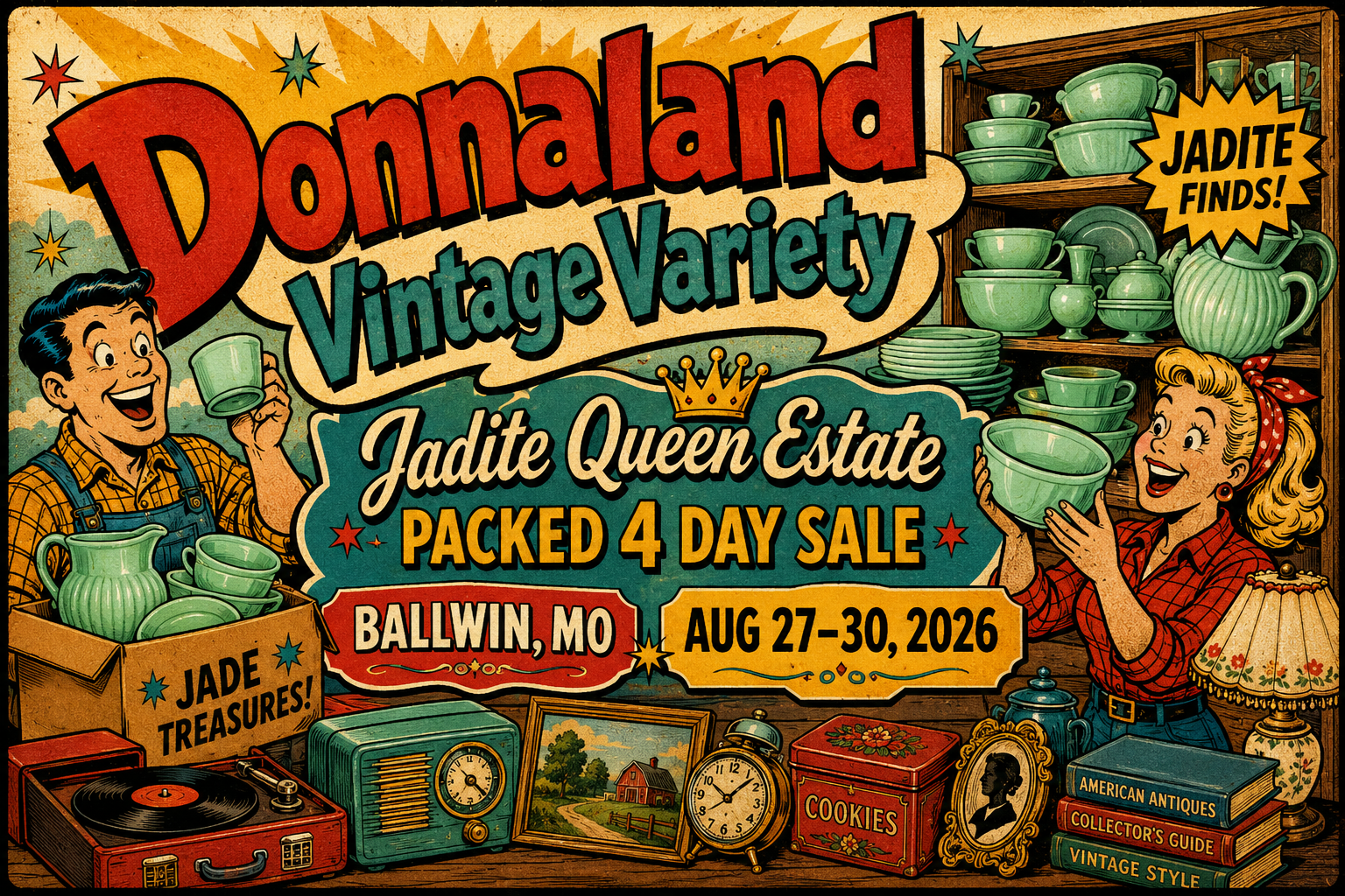 Jadite Queen Estate sale graphic